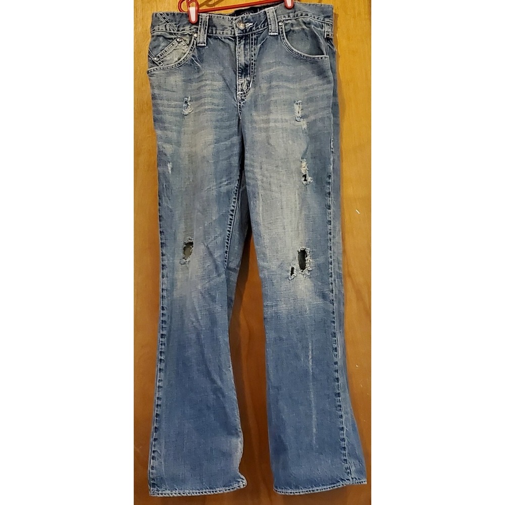 Rock & Republic Henlee Straight Leg Distressed Men's Designer Jeans Sz. 34/32